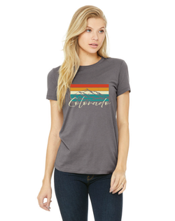 Colorado Colorful Peaks Short Sleeve Shirt (Grey) by Colorado Threads Clothing
