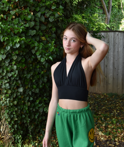 The Billie Black Halter Top by 8apart
