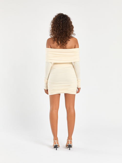Long Sleeve Ruched Dress