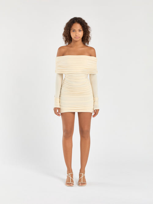 Long Sleeve Ruched Dress