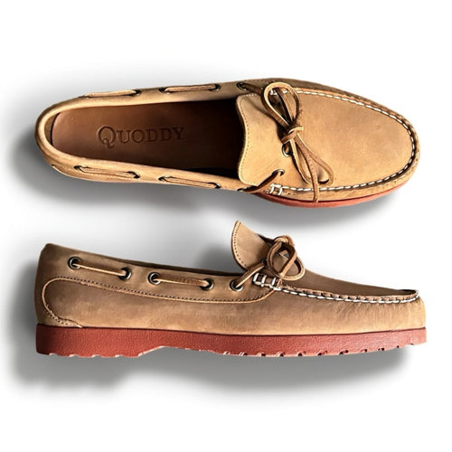 In Stock Men's Canoe Shoe: Balsam Leather Brick CL