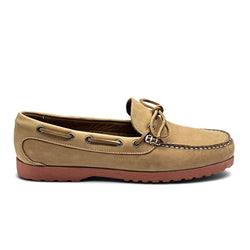 In Stock Men's Canoe Shoe: Balsam Leather Brick CL