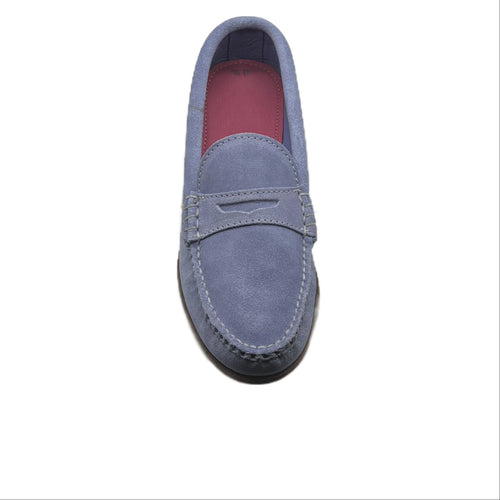 KKB Penny Loafer: Light Blue Pastel Suede by Quoddy.com