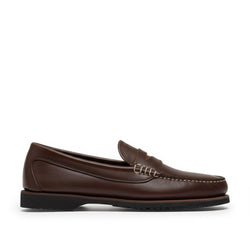 Men’s LE Rover Penny: Brown Contrast Stitch by Quoddy.com