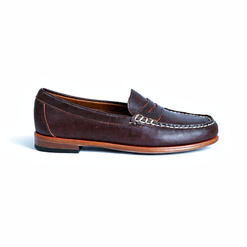 In Stock Women's Penny Loafer Leather: Brown