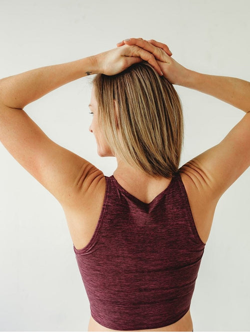 Burgundy Native Crop Top