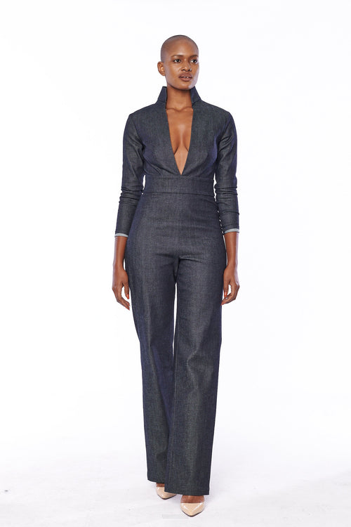 Joselyn Jumpsuit Denim by Lenese Calleea The Brand.
