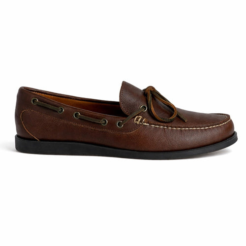 In Stock Men’s Canoe Shoe: Brown Pebble