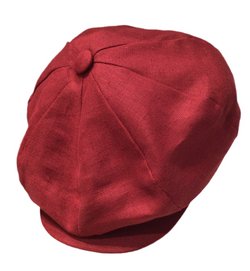 "Applejack Linen Gatsby" Flat Cap