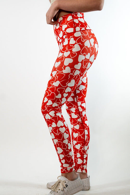 Limited Edition Candy Hearts Yoga Pants by Colorado Threads Clothing