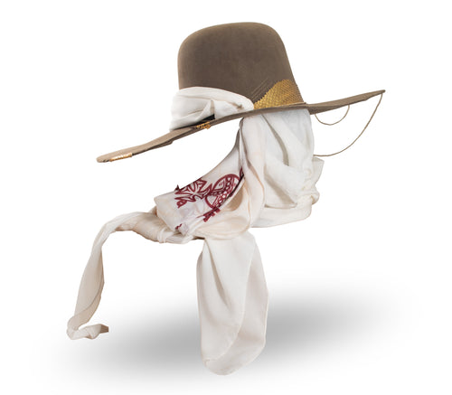 "Tuareg" Wide-Brim Fur Felt Hat by B.M. Franklin & Co