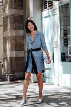 Cielo Blue Blazer Dress by Le Réussi®