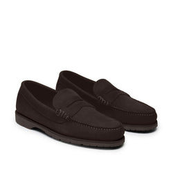 Men’s Penny Nubuck LE: Dark Brown by Quoddy.com