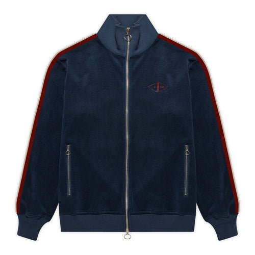 NAVY WOOL TRACK JACKET by ioywav