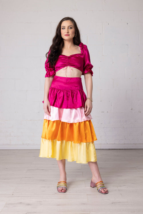 Keeley Skirt | Sunset Multi by House of Blythe
