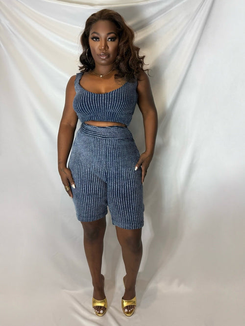 Jesse’ Jet Denim Shorts by Lenese Calleea The Brand.