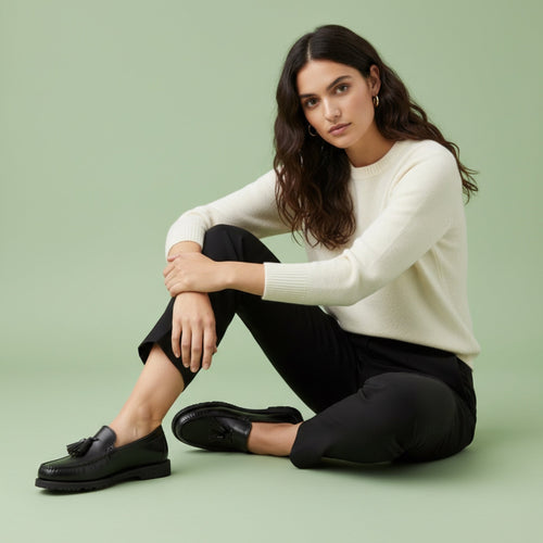 In Stock Women's Windham Tassel Slip On: Black