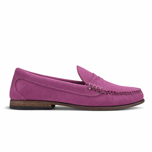 KKB Penny Loafer: Brilliant Pink Suede