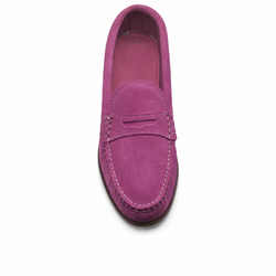 KKB Penny Loafer: Brilliant Pink Suede