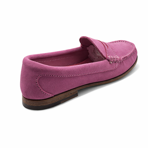 KKB Penny Loafer: Brilliant Pink Suede
