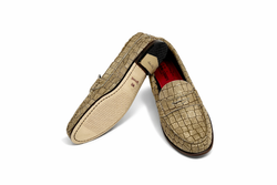 KKB Penny Loafer: Gold Hair-on Leather