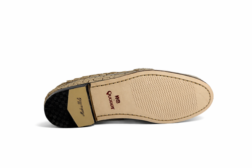 KKB Penny Loafer: Gold Hair-on Leather