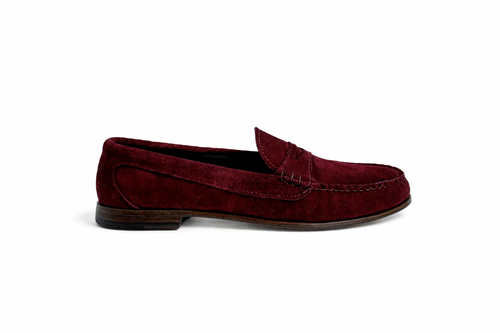 KKB Penny Loafer: Burgundy Suede