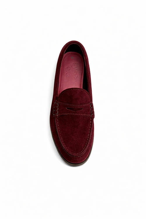 KKB Penny Loafer: Burgundy Suede
