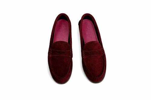 KKB Penny Loafer: Burgundy Suede