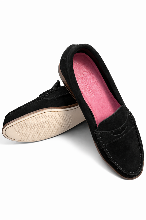 KKB Penny Loafer: Black Suede