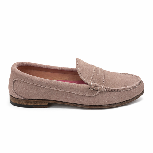 KKB Penny Loafer:  Pink Suede