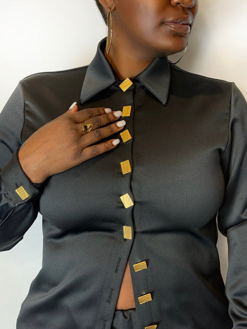 Jasper Jet Button Down by Lenese Calleea The Brand.