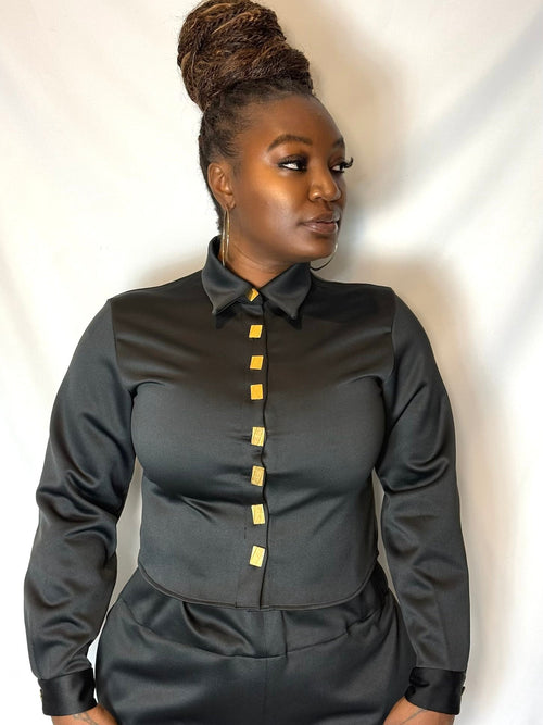 Jasper Jet Button Down by Lenese Calleea The Brand.