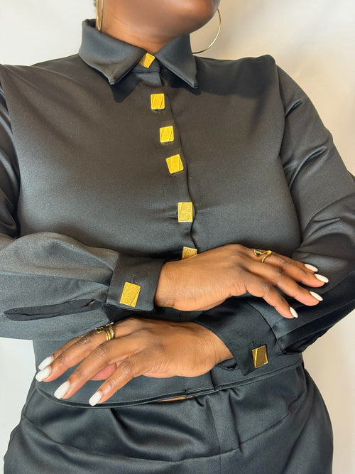Jasper Jet Button Down by Lenese Calleea The Brand.