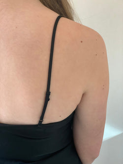 The Michelle Black Tank Bodysuit by 8apart