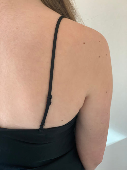 The Michelle Black Tank Bodysuit by 8apart