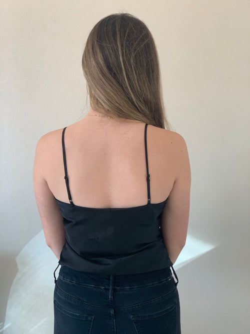 The Michelle Black Tank Bodysuit by 8apart