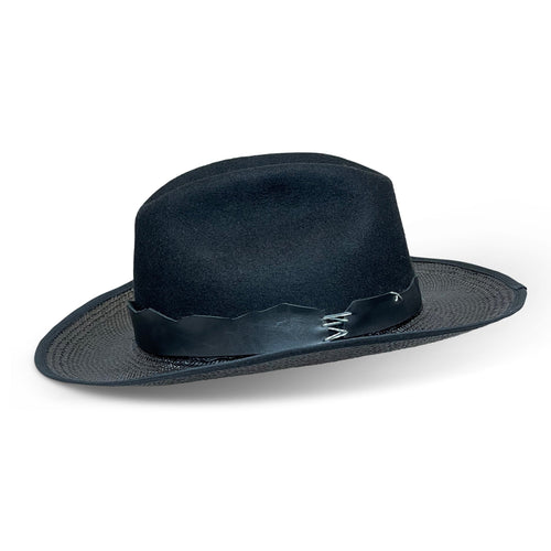 "Ex Machina" Straw and Felt Hat by B.M. Franklin & Co