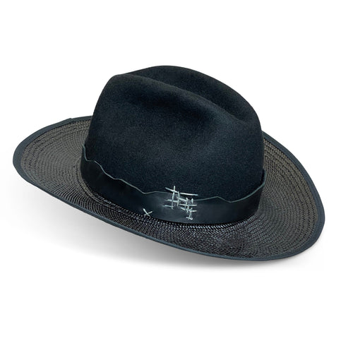"Ex Machina" Straw and Felt Hat by B.M. Franklin & Co