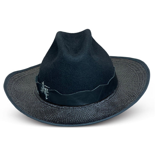 "Ex Machina" Straw and Felt Hat by B.M. Franklin & Co