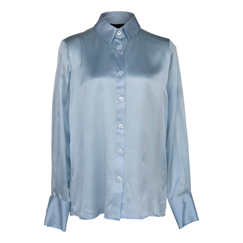 Luxe Silk Blouse in Blue by Le Réussi®