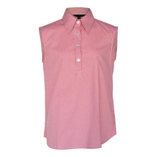 Italian Cotton Orange Sleeveless Top by Le Réussi®