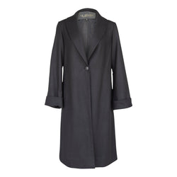 Worsted Flannel Long Trench Coat by Le Réussi®
