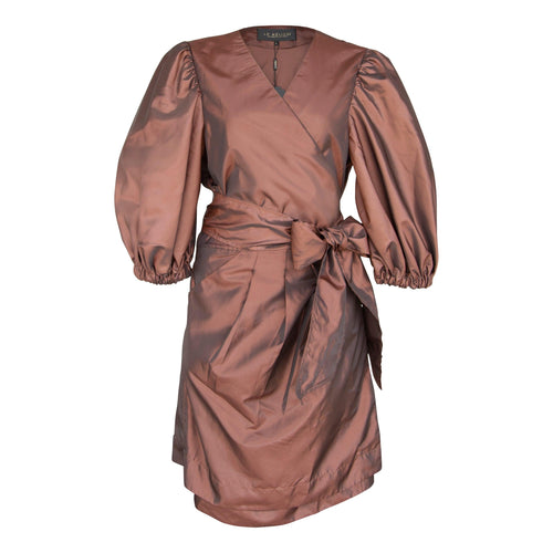 Power Bordeaux Red Wrap Dress by Le Réussi®