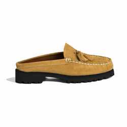 In Stock Women's Moxie Mule: Mushroom Suede