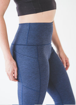 Navy Wander Pocket Yoga Pants *Final Sale*