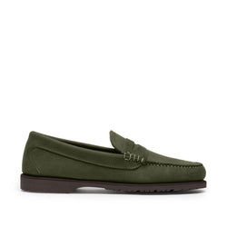 Men’s Penny Nubuck LE: Olive by Quoddy.com