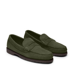 Men’s Penny Nubuck LE: Olive by Quoddy.com