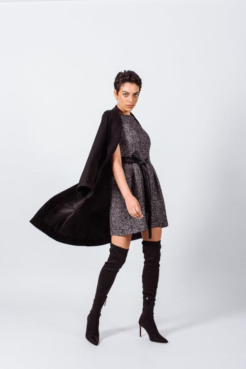 Worsted Flannel Long Trench Coat by Le Réussi®