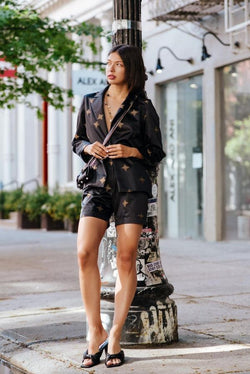 Black And Gold Shorts by Le Réussi®